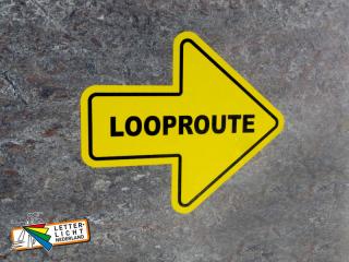 Looprichting looproute pijl sticker Covid
